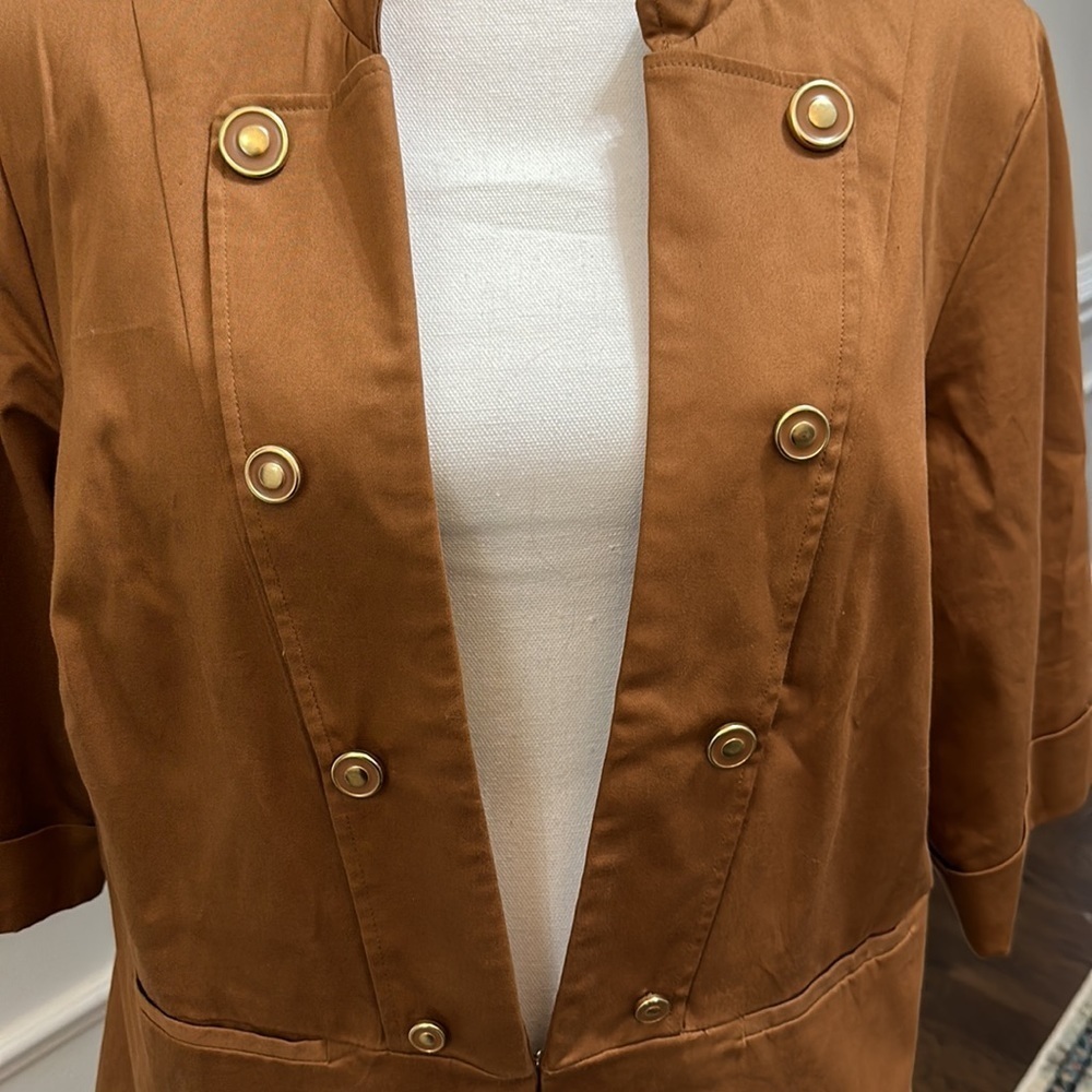 Dress barn Camel Color Utility Style Blazer Jacket size 2X - Picture 2 of 7